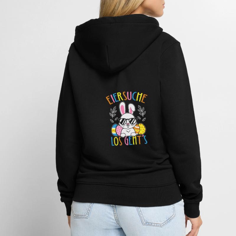 Egg Hunt Let's Go Easter Easter Bunny Easter Eggs Unisex Premium Organic Zip Hoodie