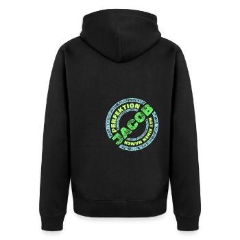 Jacob - Veste à capuche bio Premium Unisexe - noir - Dos - Nico (187cm)