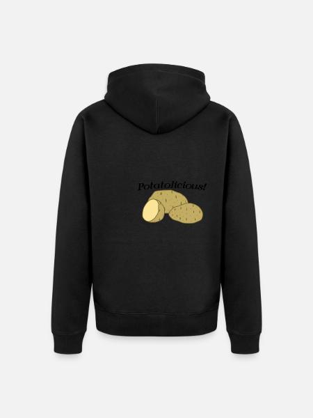 Potatolicious Vegetables Healthy Eating Potatoes - Unisex Premium Organic Zip Hoodie - black