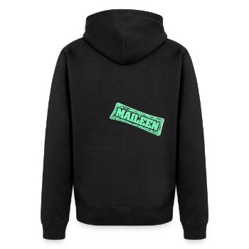 Nom: Maileen - Veste à capuche bio Premium Unisexe - noir - Dos - Nico (187cm)