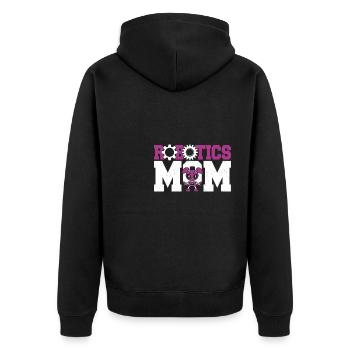 Drôle de robotique Maman Droïde Bâtisseuse Mère Femmes - Veste à capuche bio Premium Unisexe - noir - Dos - Nico (187cm)