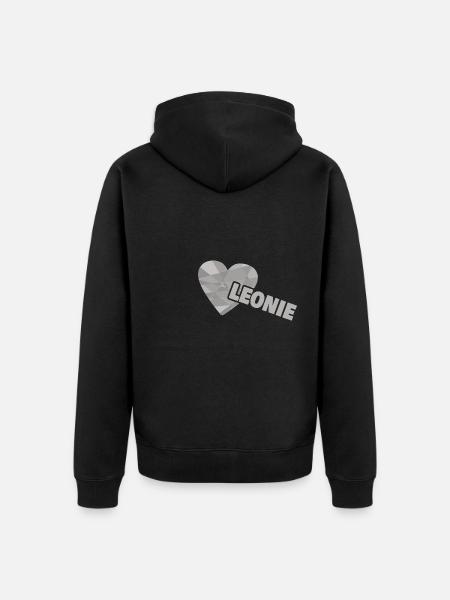 Leonie - Unisex Premium Organic Zip Hoodie - black