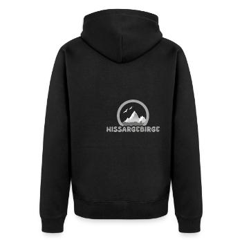 Trekking dans les montagnes Hissar - Veste à capuche bio Premium Unisexe - noir - Dos - Nico (187cm)