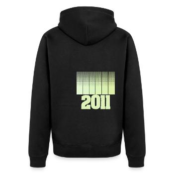 Pitch 2011 - Unisex Premium Organic Zip Hoodie - black - Back - Nico (187cm)