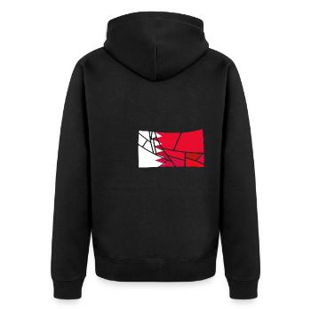 Bahrain - Unisex Premium Organic Zip Hoodie - black - Back - Nico (187cm)