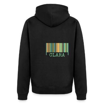 Cadeau pour Clara - Veste à capuche bio Premium Unisexe - noir - Dos - Nico (187cm)