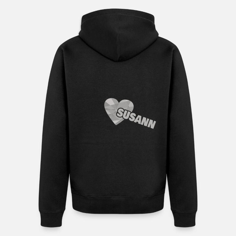 Susann comme amour - Veste à capuche bio Premium Unisexe - noir