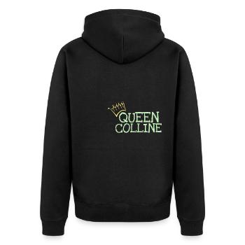 Prénom Colline - Veste à capuche bio Premium Unisexe - noir - Dos - Nico (187cm)