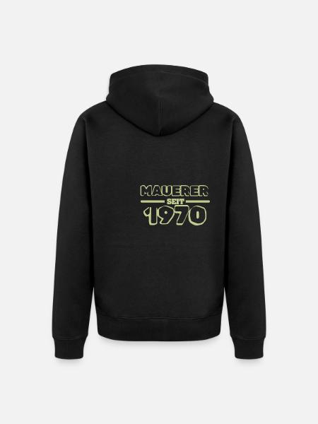 Master mason 1970 - Unisex Premium Organic Zip Hoodie - black