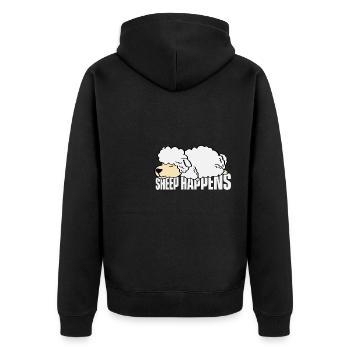 Sheep pass shepherd poison - Unisex Premium Organic Zip Hoodie - black - Back - Nico (187cm)