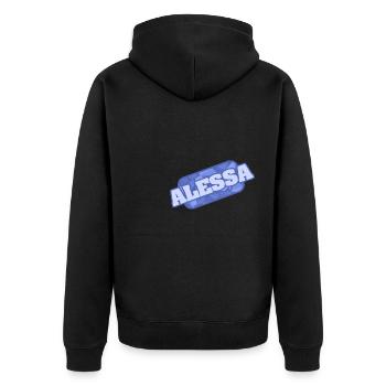 Cadeau pour Alessa - Veste à capuche bio Premium Unisexe - noir - Dos - Nico (187cm)