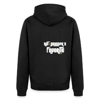 Pas le petit-enfant préféré de grand-père petit-enfant - Veste à capuche bio Premium Unisexe - noir - Dos - Nico (187cm)