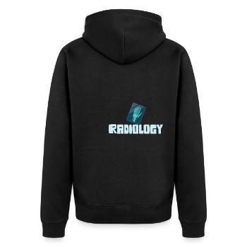 Radiology Squad Rad Tech Radiographer Technician - Unisex Premium Organic Zip Hoodie - black - Back - Nico (187cm)