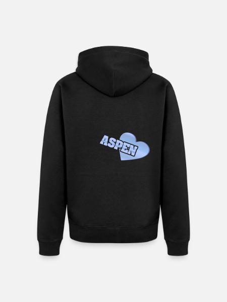 Love Aspen - Unisex Premium Organic Zip Hoodie - black