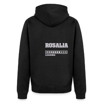 Baby Rosalia - Unisex Premium Organic Zip Hoodie - black - Back - Nico (187cm)