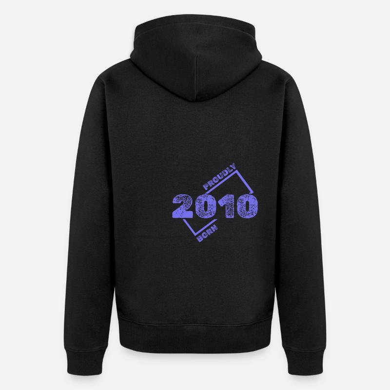 Né en 2010 - Veste à capuche bio Premium Unisexe - noir