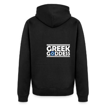 Griechenland Urlaub Flagge Balkan Korfu Athen - Unisex Premium Bio Zip Hoodie - Schwarz - Hinten - Nico (187cm)