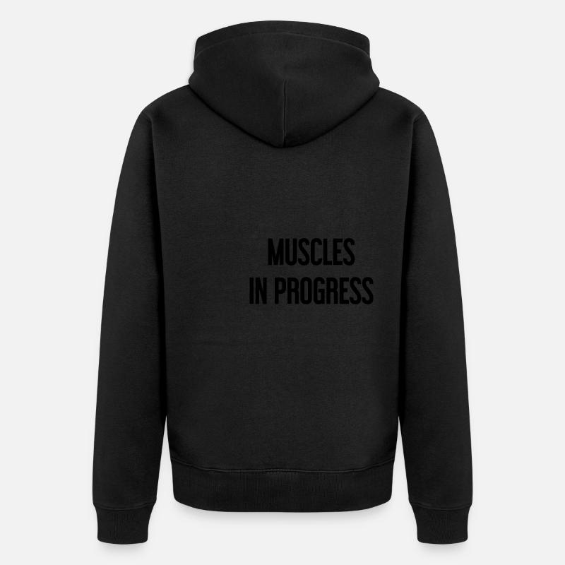 Muscles en progression - Veste à capuche bio Premium Unisexe - noir