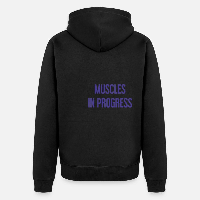 Muscles en progression - Veste à capuche bio Premium Unisexe - noir