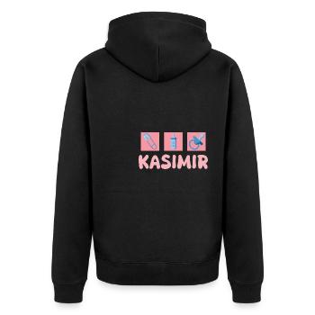 Kasimir - Veste à capuche bio Premium Unisexe - noir - Dos - Nico (187cm)