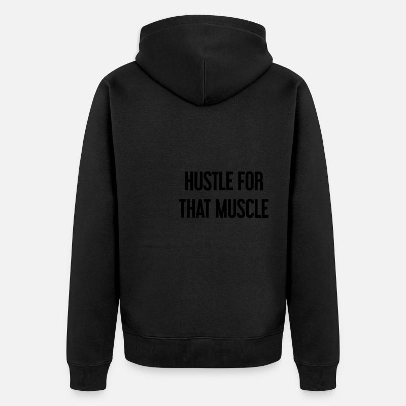 Se démener pour ce muscle - Veste à capuche bio Premium Unisexe - noir