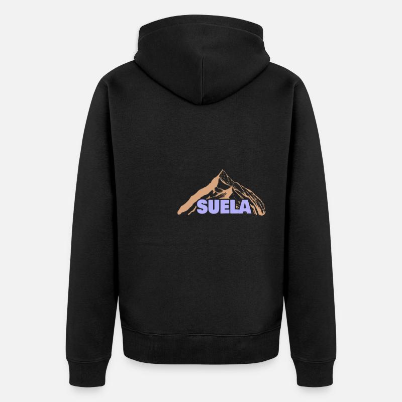 Geschenkidee Suela - Unisex Premium Bio Zip Hoodie - Schwarz