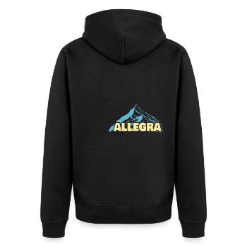 Gift for Allegra - Unisex Premium Organic Zip Hoodie - black - Back - Nico (187cm)