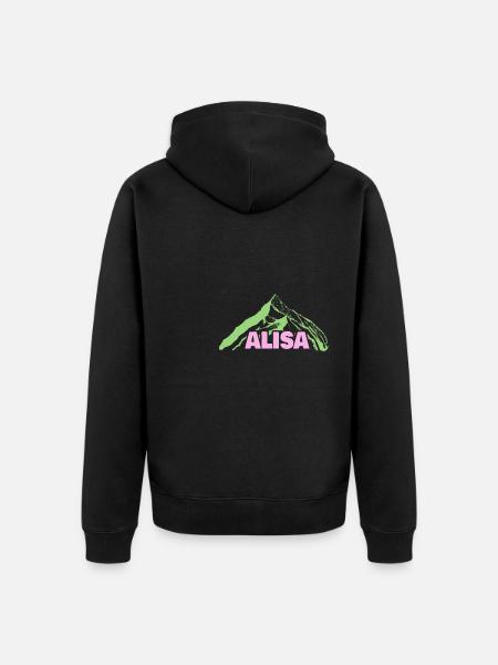 Mountaineering Alisa - Unisex Premium Organic Zip Hoodie - black