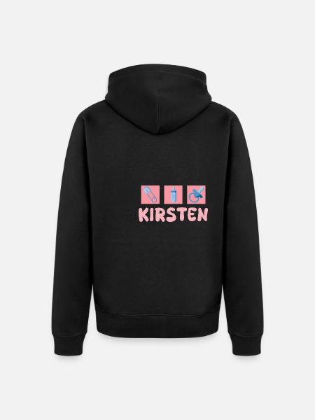Pacifier Kirsten - Unisex Premium Organic Zip Hoodie - black