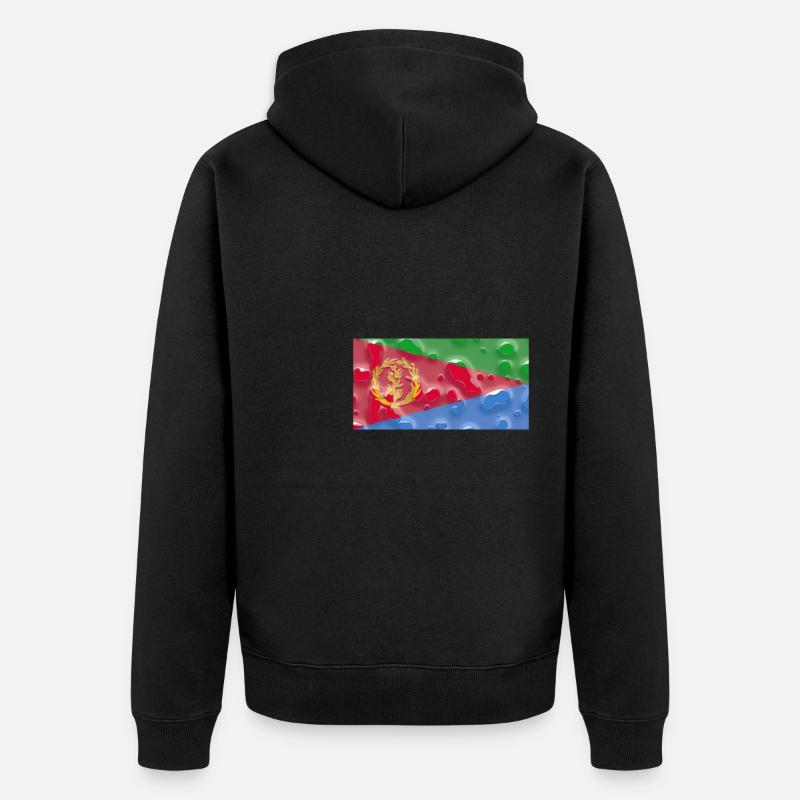 Eritrea als Eritrea - Unisex Premium Bio Zip Hoodie - Schwarz
