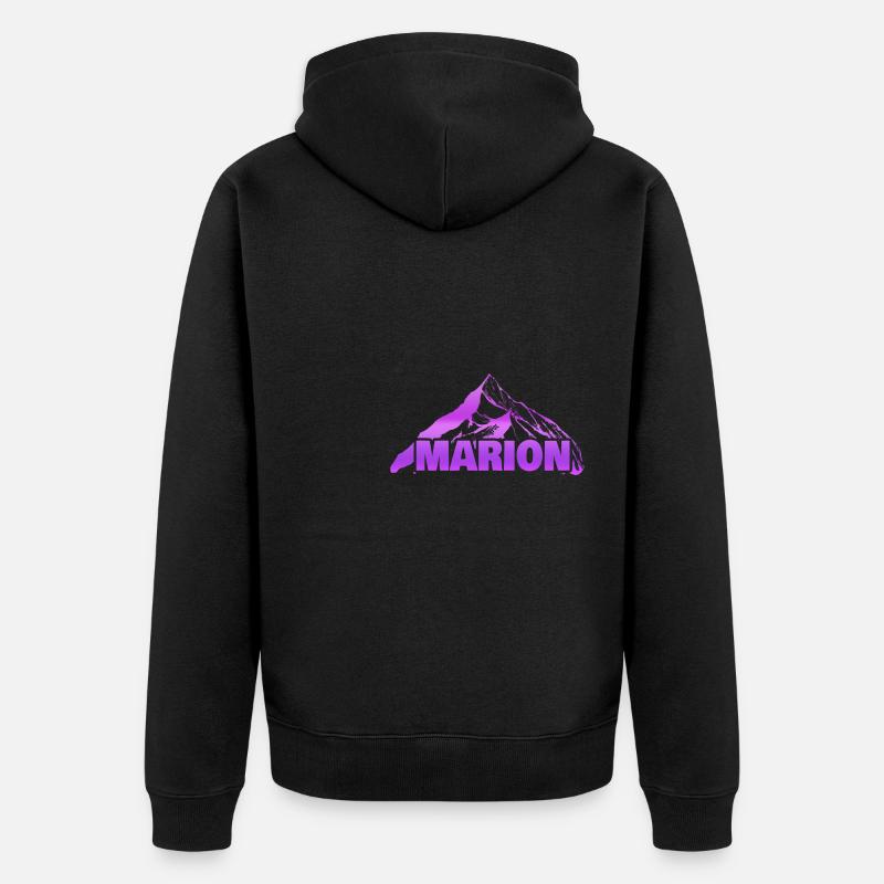 Marion comme une montagne - Veste à capuche bio Premium Unisexe - noir