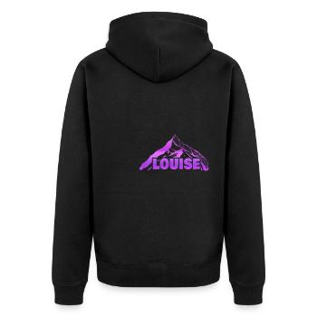 Mont Louise - Veste à capuche bio Premium Unisexe - noir - Dos - Nico (187cm)