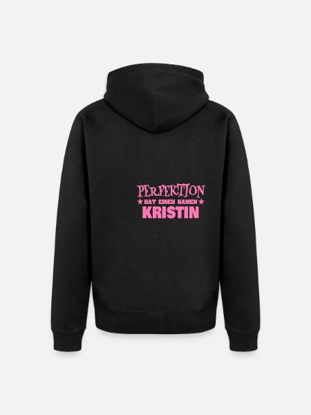 Kristin as a woman's name - Unisex Premium Organic Zip Hoodie - black