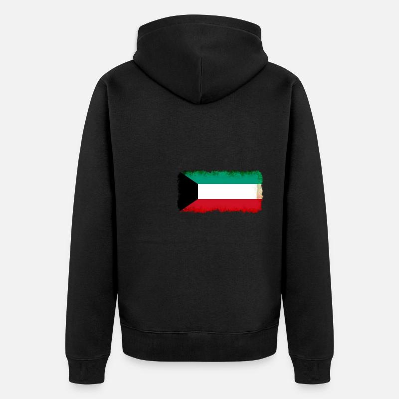 Le Koweït comme drapeau - Veste à capuche bio Premium Unisexe - noir