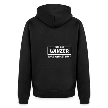 Profession : Vigneron - Veste à capuche bio Premium Unisexe - noir - Dos - Nico (187cm)