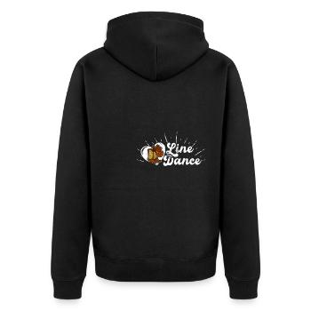 Tanzen Tänzer Western Linedance Spruch - Unisex Premium Bio Zip Hoodie - Schwarz - Hinten - Nico (187cm)