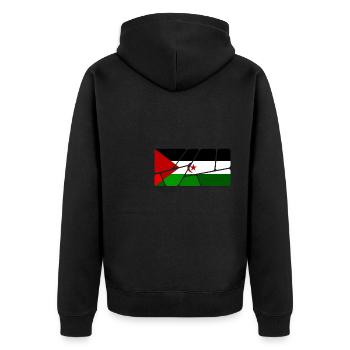 Don pour le Sahara occidental - Veste à capuche bio Premium Unisexe - noir - Dos - Nico (187cm)