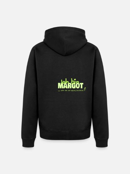 Ausrede Margot - Unisex Premium Bio Zip Hoodie - Schwarz