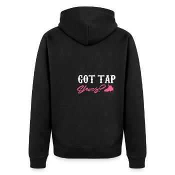 got tap shoes Design for a tap dancer - Unisex Premium Organic Zip Hoodie - black - Back - Nico (187cm)