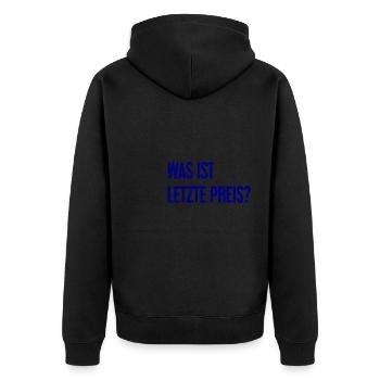 Quel est le dernier prix ? - Veste à capuche bio Premium Unisexe - noir - Dos - Nico (187cm)