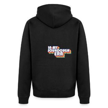 Dans mon ère au levain Home Baker Funny Bread Baking - Veste à capuche bio Premium Unisexe - noir - Dos - Nico (187cm)
