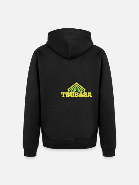 First name Tsubasa - Unisex Premium Organic Zip Hoodie - black