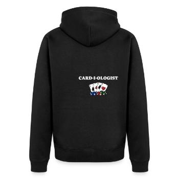 CARD I OLOGIST Drôle De Poker Humour Joueur de Poker - Veste à capuche bio Premium Unisexe - noir - Dos - Nico (187cm)