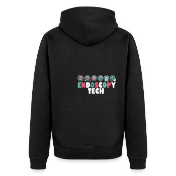 Unique Endoscopy Nurse and Gastro Squad Designs - Unisex Premium Organic Zip Hoodie - black - Back - Nico (187cm)