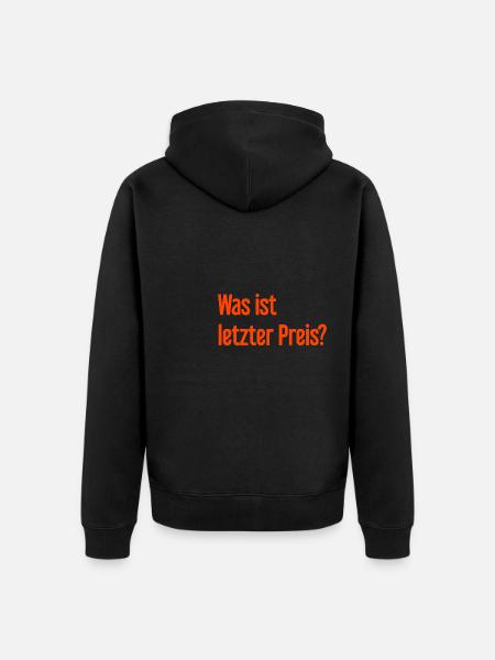 What is last price? - Unisex Premium Organic Zip Hoodie - black