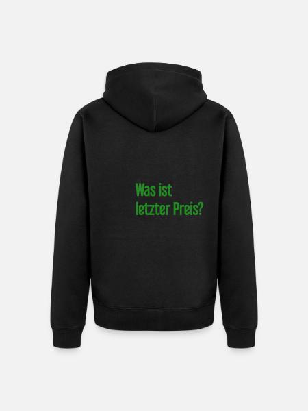 What is last price? - Unisex Premium Organic Zip Hoodie - black