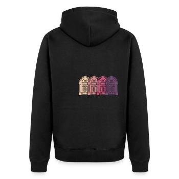 Boîte audio de musique disco rétro Jukebox Collector - Veste à capuche bio Premium Unisexe - noir - Dos - Nico (187cm)