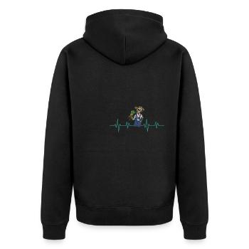 Skelett Blumen Hobby Kleingärtner Garten - Unisex Premium Bio Zip Hoodie - Schwarz - Hinten - Nico (187cm)