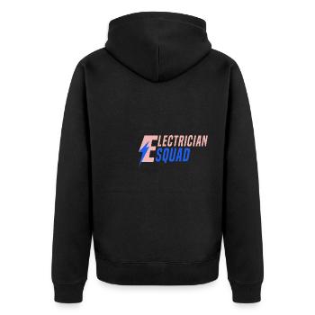 Electro tension de travail de dicton drôle - Veste à capuche bio Premium Unisexe - noir - Dos - Nico (187cm)
