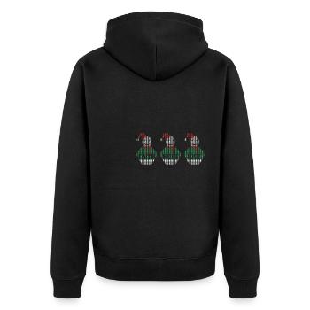 Religious Family Faith Hope Love Christmas - Unisex Premium Organic Zip Hoodie - black - Back - Nico (187cm)